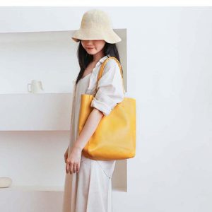 Women Handbag Genuine Leather Casual Tote Cowhide Shoulder Shopping Bag