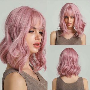 High Quality Short Natural Wave Hair Synthetic Wigs For Women